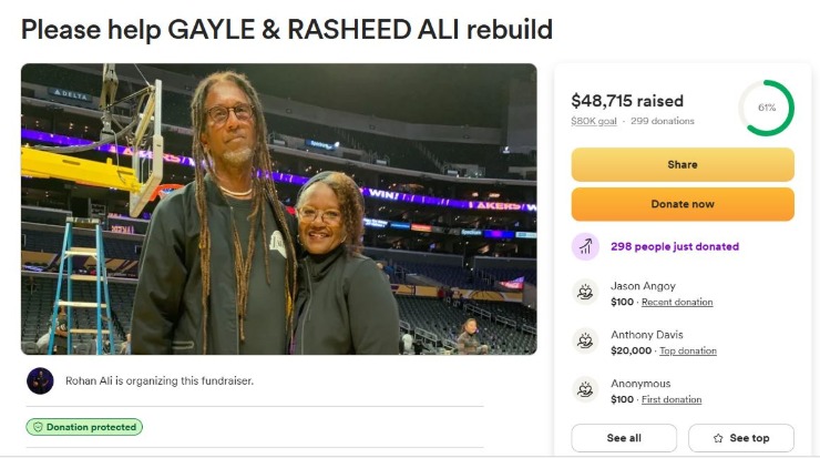 Lakers' Anthony Davis Donates $20K To Help Videographer Recover From Wildfires